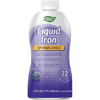 Nature's Way Liquid Iron, Боровинка, 480 ml, Nature's Way