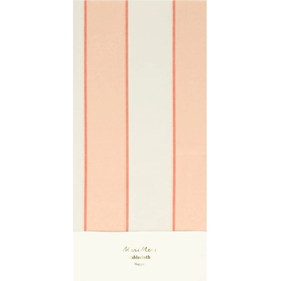 Meri Meri Obrus Peach Stripe 137x259cm