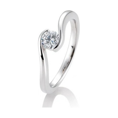 Sofia Diamonds prsteň z bieleho zlata s diamantom BE41 85945