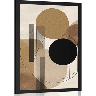 Plakát abstraktní tvary No6 - 40x60 black
