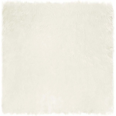 vidaXL Изкуствен овчи килим Tafalla Бяло 240 x 240 cm Полиестер (42021468)