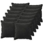 vidaXL Калъфка за възглавница 12 pcs HOUTEN Черно 45 x 45 cm Кадифе (918552)