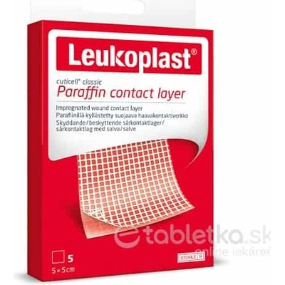 Leukoplast Cuticell Classic sterilné krytie na rany 5 x 5 cm, 5 ks