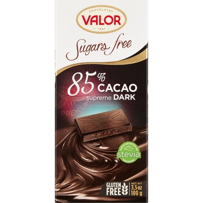 VALOR bez cukru, lepku hořká 85% 100 g