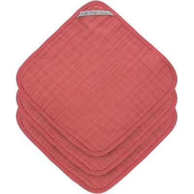 Lassig Муселинови кърпи Lassig - Cozy Care, 30 х 30 cm, 3 броя, тъмнорозови (4042183406862)