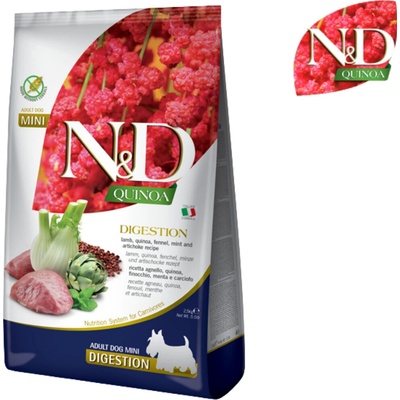 N&D Quinoa Dog Adult Mini Grain Free Digestion Lamb Fennel Mint & Artichoke 0,8 kg