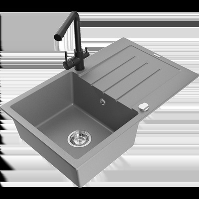 Bruno гранитна мивка с 1 отделение с отцеждач и кухненски смесител (6513-71-671600-70)