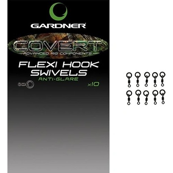 Gardner Obratlíky Covert Flexi Hook Swivelss Veľ.20 10 k
