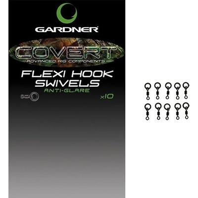 Gardner Obratlíky Covert Flexi Hook Swivelss Veľ.20 10 k