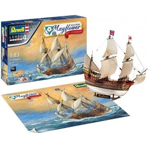 Revell Сглобяем модел, Revell, Ветроходен кораб Mayflower, Юбилейно издание 400 години, 369 части (R05684)