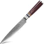 HARAHU Дамаски кухненски нож KA-20052 - Slicing / Кафяв KP20052