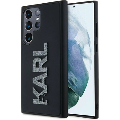 KARL LAGERFELD 3D Rubber Glitter Logo Задна корица за Samsung Galaxy S24 Ultra Black Karl Lagerfeld | Cheren | МЪЖЕ | UNI