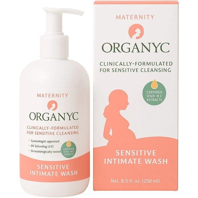 Organyc Bio sprchový gel pro citlivou pokožku a intimní hygienu pro těhotné a kojící, 250 ml