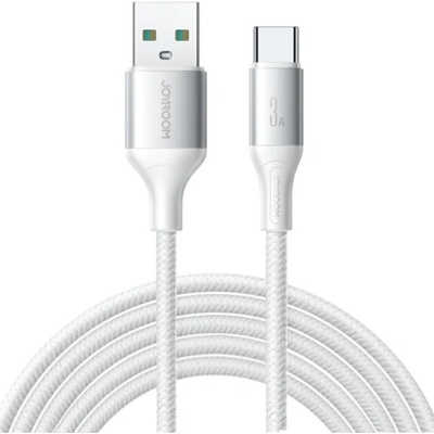 Joyroom S-A28 opletený nabíjací a dátový USB-A na USB-C 2m bílý
