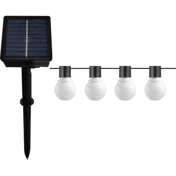 Image 1 of OPTONICA СОЛАР + КАБЕЛ С ПОРЕДИЦА ФАСУНГИ И КРУШКИ 7m+2m(ЗАХРАНВАЩ КАБЕЛ) 2800k 4.5v milky (9094)