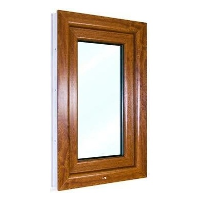 SkladOken.cz Okno jednokřídlé 500 x 800 mm , bílá|zlatý dub, otevíravé i sklopné, PRAVÉ