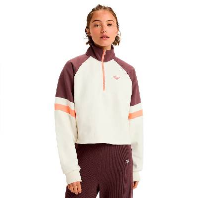 Блуза Roxy Essential Energy Boxy half zip sweatshirt - White (Whisper White)