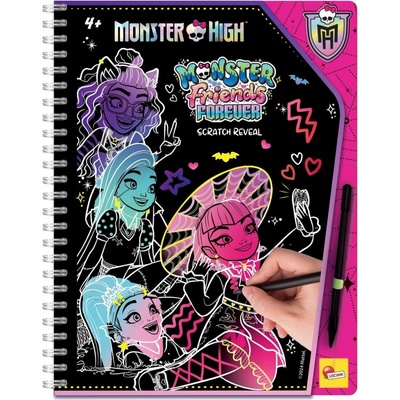 Lisciani Vyškrabávací omalovánky Kamarádky navždy Monster High – Zboží Dáma