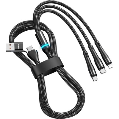 Enkay 73171 USB, USB Typ-C na Lightning, micro USB, USB Typ-C, 1,3m, černý