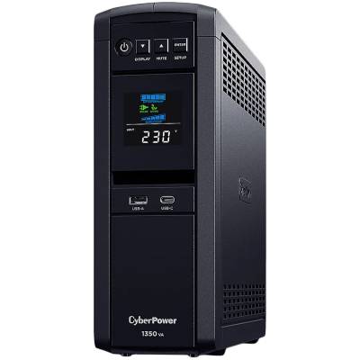 UPS AVR, 1350VA/810W, Line-Interactive, LCD display, Sine Wave output (for Active PFC ), 6x Schuko, Runtime at 500W (