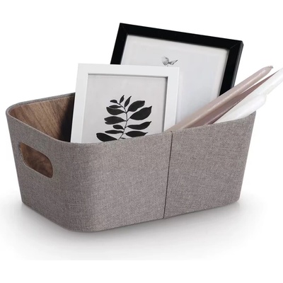 Zeller Present Úložný box s madlami FABRIWOOD hnedý 26 x 18 x 11 cm