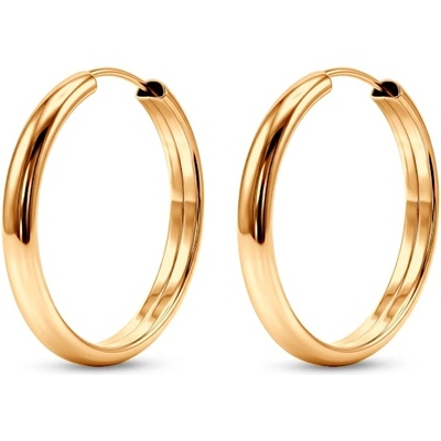 SAVICKI Леки златни обеци халки savicki 585, 2 см