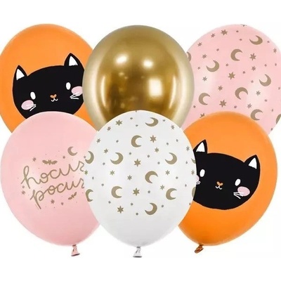 PartyDeco Halloweenská party Hokus pokus Balónky latexové