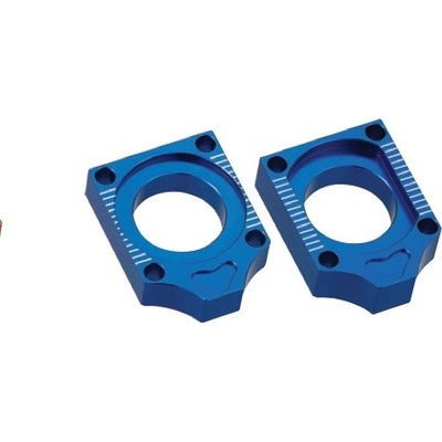 ACCEL napínač zadní osy YAMAHA YZF 250/450 '10-'14 barva modrá (komplet-2 kusy)
