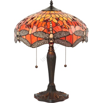 Endon Lighting 64093 - Настолна лампа Tiffany DRAGONFLY 2xE27/60W/230V диаметър 41 см (EN0300)