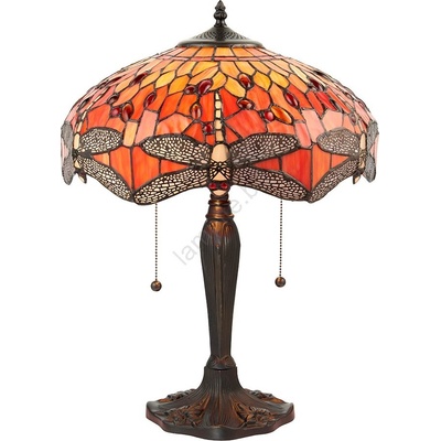 Endon Lighting 64093 - Настолна лампа Tiffany DRAGONFLY 2xE27/60W/230V диаметър 41 см (EN0300)
