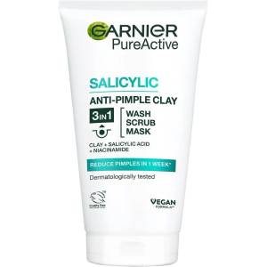 Garnier Skin Naturals Pure 3 in 1 Почистващ скраб за лице 150 ml