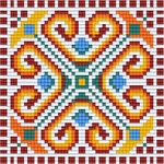 Bright Toys Мозайка с пиксели - Българска шевица, 48x48 пиксела - Мотив 2 (BE48002)
