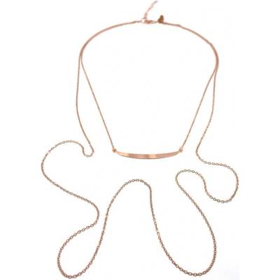 InfinitySilver Strieborný pozlátený náhrdelník kaskáda SN15500880