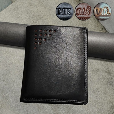 Personalizace monogramem ZDARMA. Prémiová pánská peněženka z pravé kůže