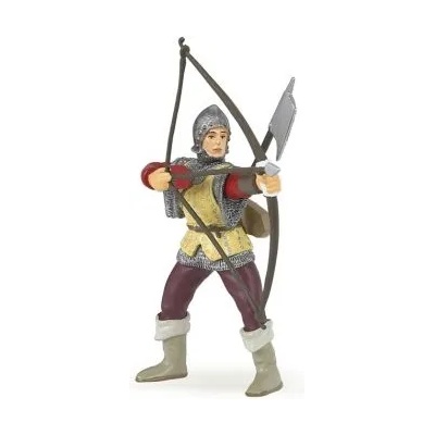 Papo - Фигурка за колекциониране и игра - Червен рицар с лък (39384)