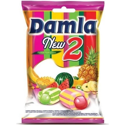 Tayas Damla New2 plněné karamelky s ovocnou příchutí 1 kg