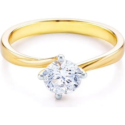 SAVICKI Годежен пръстен Solitaire: два цвята злато. кубичен цирконий