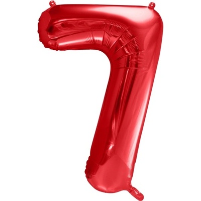PartyDeco Fóliové číslo 7 červené 86 cm