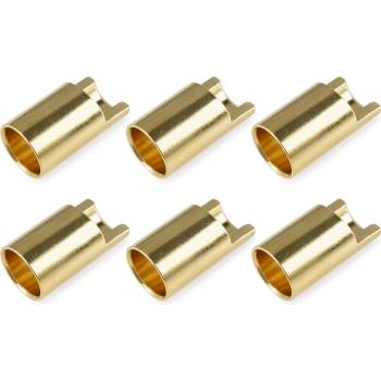 Team corally Конектори 6.5мм женски Team Corally Bullit Connector 6.5mm Female Gold Plated Ultra Low Resistance 6 pcs C-50164 (C-50164)
