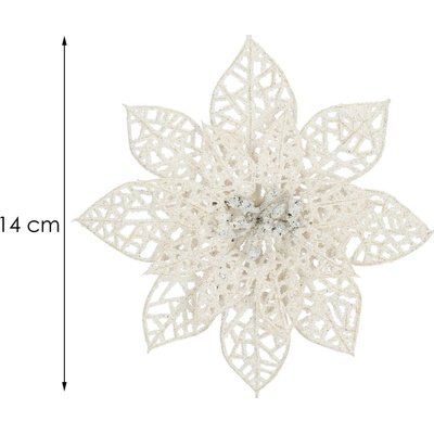 Springos CA0728 VÁNOČNÍ OZDOBY POINSETTIA 15 CM