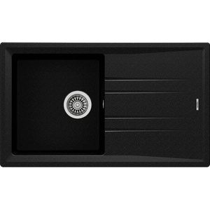 Teka Гранитна мивка, обръщаема, за шкаф 50 см Stone 50 B-TG ЧЕРЕН МЕТАЛИК (М.1021.ЧМ) - xmall Мивка за вграждане