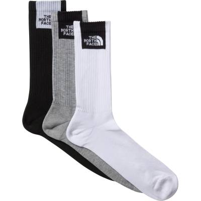 The North Face Мъжки спортни чорапи The North Face Multi Sport Fine Box Cush Crew Sock 3-Pack Sports socks - White / Black / Monument Grey - размер XS (207-1257-0211)