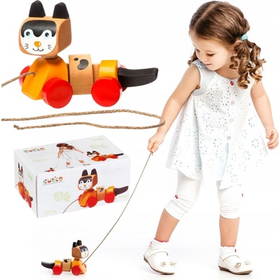 Cubika Baby Kočička tahací na kolečkách