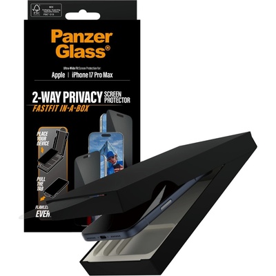 Panzer Стъклен протектор PanzerGlass за iPhone 17 Pro Max, Privacy, инсталационен бокс