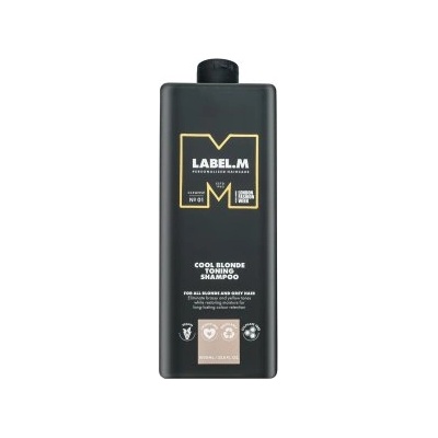 label.m Cool Blonde Toning Shampoo тонизиращ шампоан за платинено руса и сива коса 1000 ml