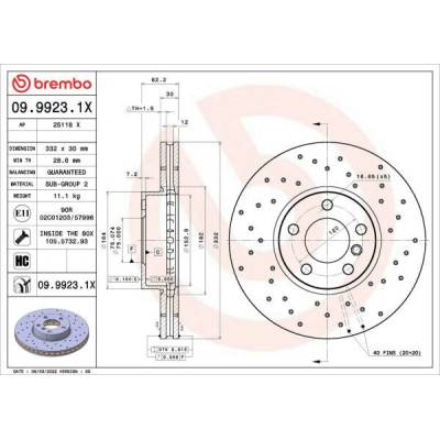 Brzdový kotúč BREMBO XTRA LINE - Xtra 09.9923.1X