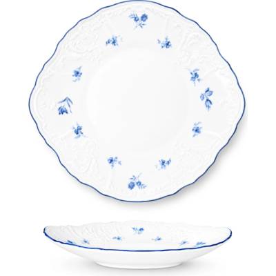 Thun 1794 Talíř koláčový porcelán Bernadotte 27 cm modré růžičky