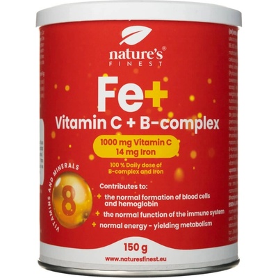 Nature’s Finest Železo + Vitamín C + B-komplex 150 g