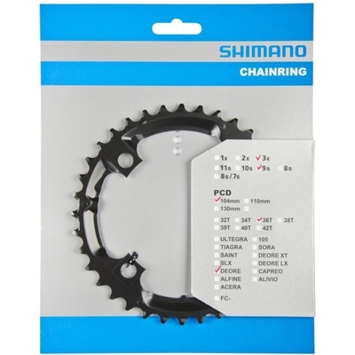 Prevodník Shimano Deore M590 Fe 36z čierny 3x9