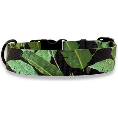 PafDog Široký designový obojek pro psy Banana Leaf